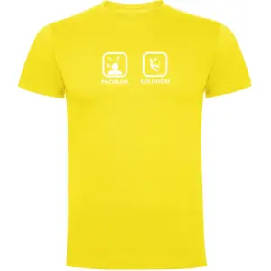 Kruskis Problem Solution Climb T-shirt Met Korte Mouwen Geel
