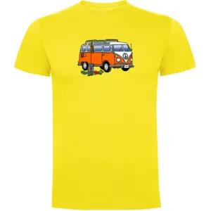 Kruskis Hippie Van Climbing T-shirt Met Korte Mouwen Geel
