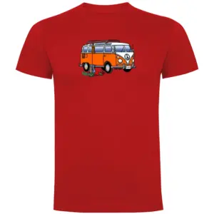 Kruskis Hippie Van Climbing T-shirt Met Korte Mouwen Rood