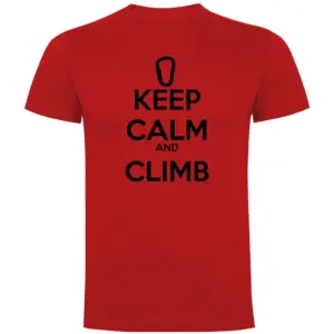Kruskis Keep Calm And Climb T-shirt Met Korte Mouwen Rood