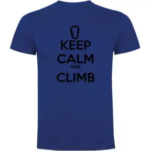 Kruskis Keep Calm And Climb T-shirt Met Korte Mouwen Blauw