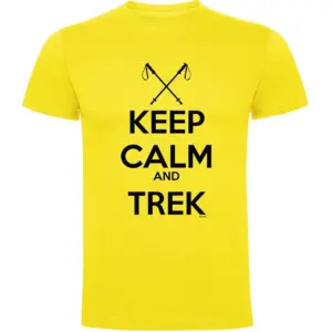 Kruskis Keep Calm And Trek T-shirt Met Korte Mouwen Geel