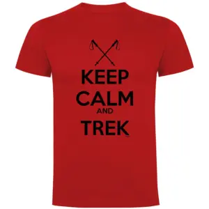 Kruskis Keep Calm And Trek T-shirt Met Korte Mouwen Rood