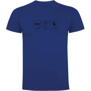 Kruskis Sleep Eat And Climb T-shirt Met Korte Mouwen Blauw