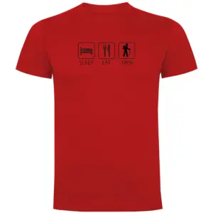 Kruskis Sleep Eat And Trek T-shirt Met Korte Mouwen Rood