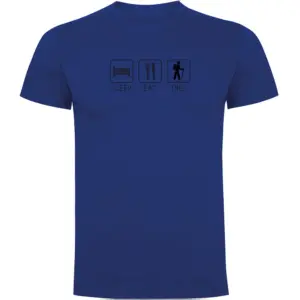 Kruskis Sleep Eat And Trek T-shirt Met Korte Mouwen Blauw