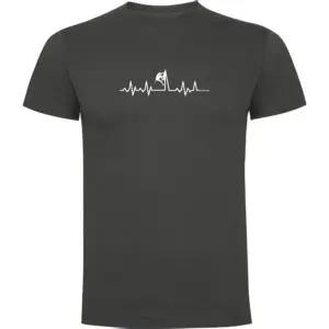 Kruskis Climbing Heartbeat T-shirt Met Korte Mouwen Grijs