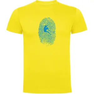 Kruskis Climber Fingerprint T-shirt Met Korte Mouwen Geel