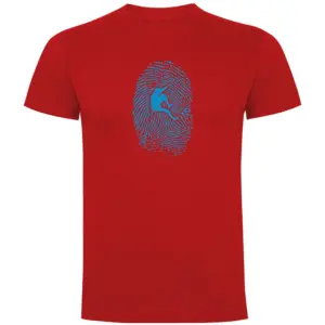 Kruskis Climber Fingerprint T-shirt Met Korte Mouwen Rood