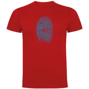 Kruskis Mountain Fingerprint T-shirt Met Korte Mouwen Rood