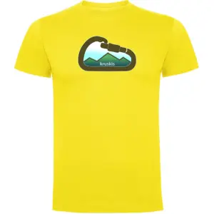 Kruskis Mountain Carabiner T-shirt Met Korte Mouwen Geel