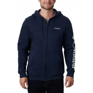 Columbia Logo Sweatshirt Met Rits Marineblauw