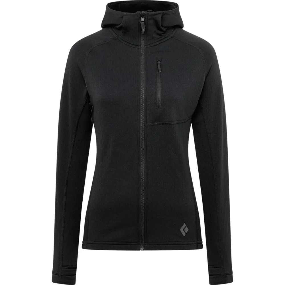 Diamond Coefficient Fleece Met Kap Zwart