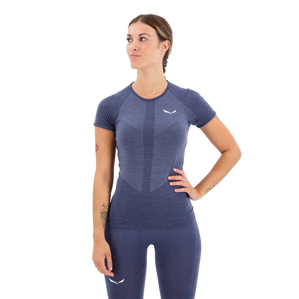 Salewa Zebru Responsive Korte Mouwen Basislaag Denim