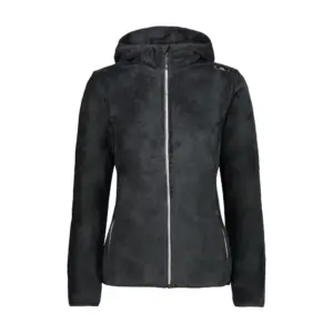 Cmp 38p1546 Fleece Met Kap Zwart