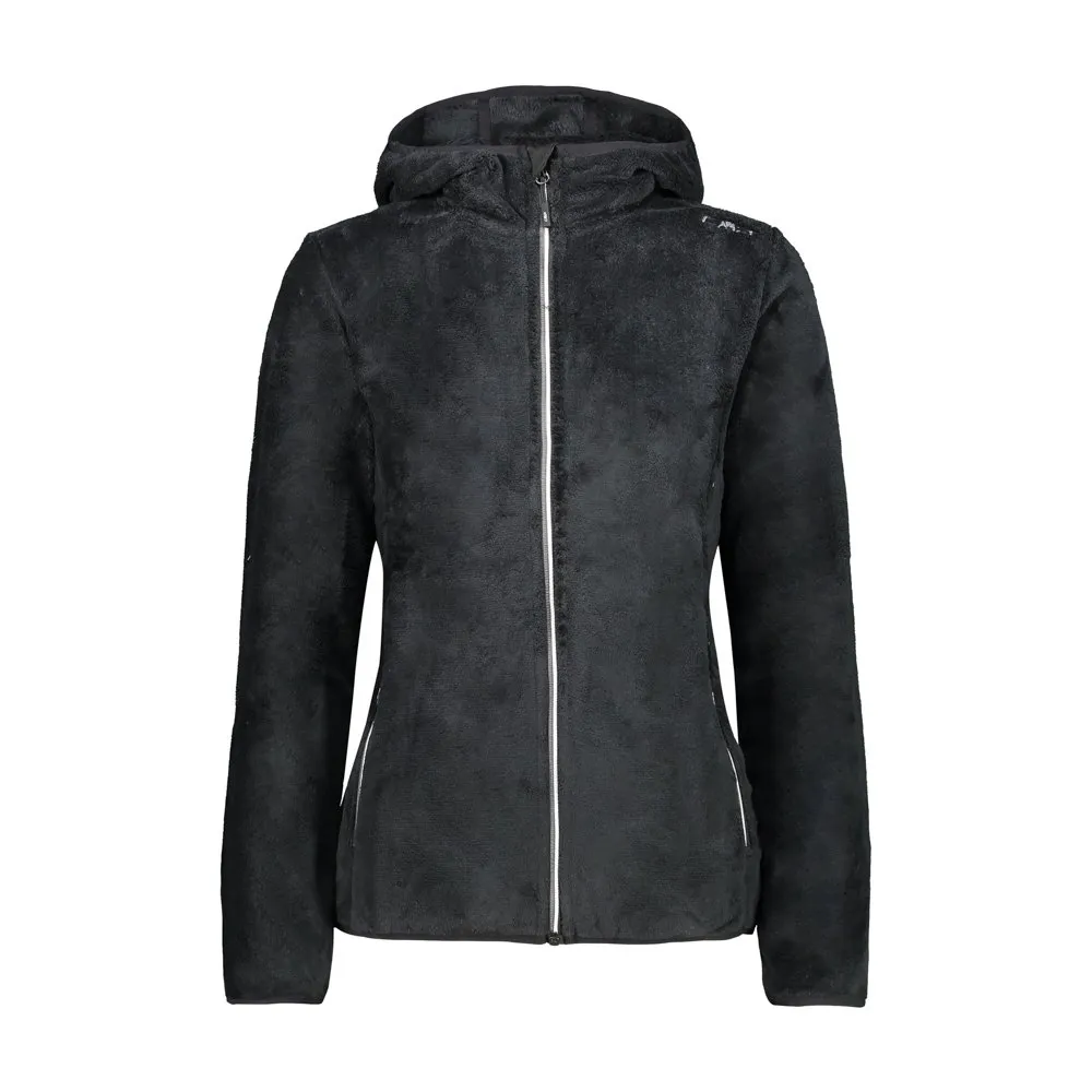 Cmp 38p1546 Fleece Met Kap Zwart