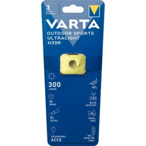 Varta Outdoor Sports Ultralight H30r Recargable Hoofdlamp Blauw