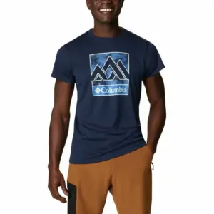 Columbia Zero Rules™ Graphic T-shirt Met Korte Mouwen Blauw