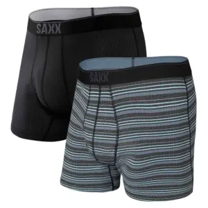 Saxx Underwear Quest Brief Fly Boxers 2 Eenheden Zwart