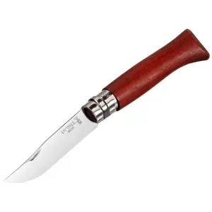 Opinel No 08 Padouk Wood Zakmes Zilver