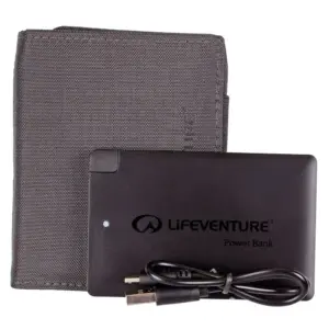 Lifeventure Rfid Met Powerbank Portemonnee Grijs