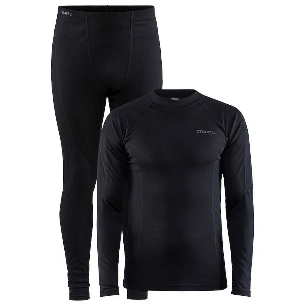 Craft Core Warm Lange Mouwen Basislaagset Zwart