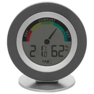 Tfa Dostmann Cosy Digital Hygrometer Thermosfles Zwart