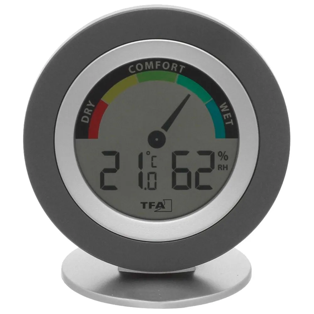 Tfa Dostmann Cosy Digital Hygrometer Thermosfles Zwart