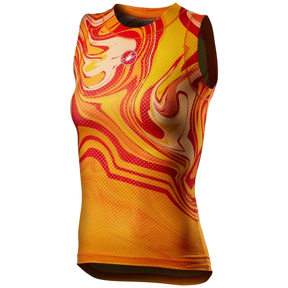 Castelli Pro Mesh Mouwloos Basislaag Saffron