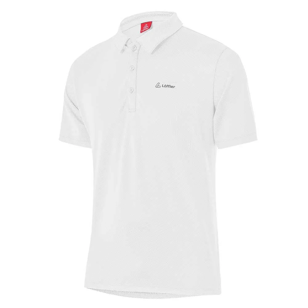 Loeffler Tencel Cf Korte Mouw Poloshirt Wit