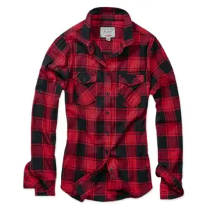 Brandit Amy Flannel Overhemd Met Lange Mouwen Zwart