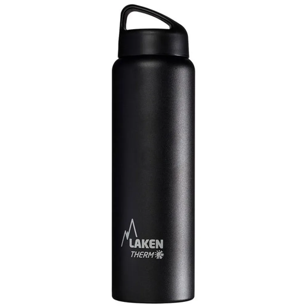 Laken Classic 1l Thermosfles Zwart