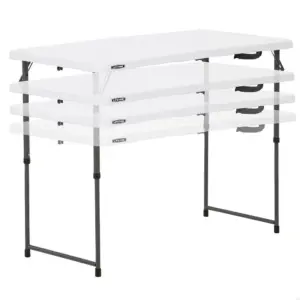 Lifetime Ultra-resistant Folding 122x61x Uv100 56-91.5 Cm Tafel Wit