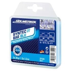 Holmenkol Syntec Ff Bar-8°c/-15°c 2×35 Gr Was Blauw