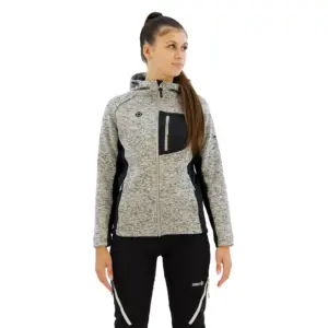 Izas Equus W Fleece Met Kap Zilver
