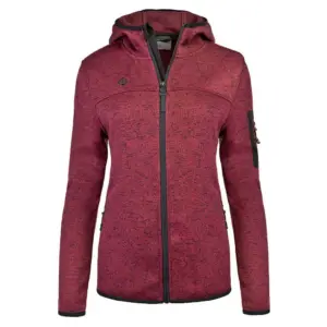Izas Helsinki W Fleece Met Kap Rood