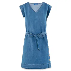 Tbs Assiarob Korte Mouw Jurk Blauw