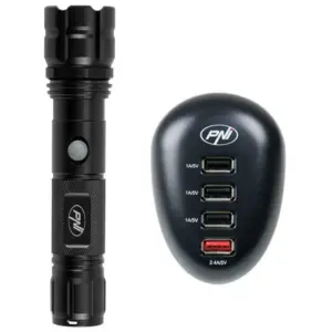 Pni Adventure F10-zaklamp Met Hc41 Usb-lader Zwart