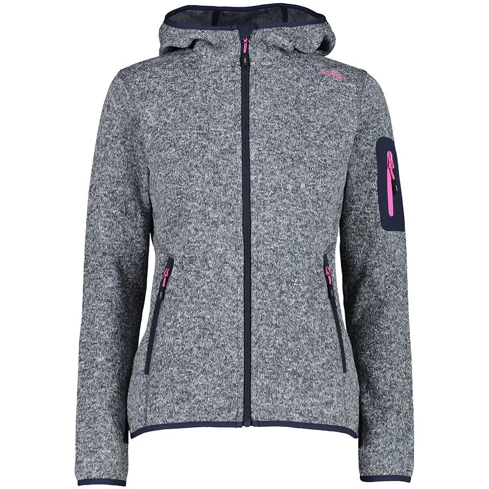 Cmp 3h19826 Fleece Met Kap Wit