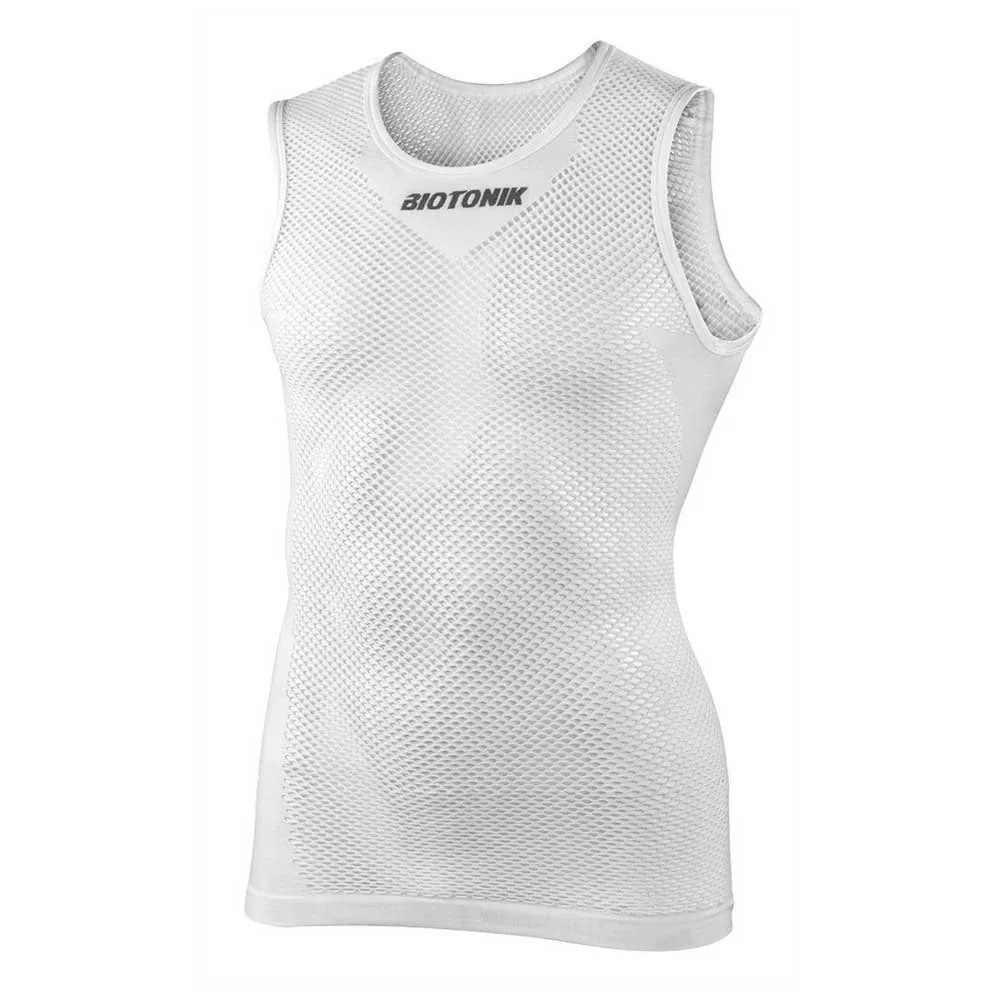 Biotonik Mesh Flex Mouwloos Basislaag Wit