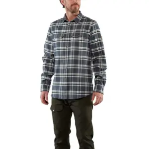 Fjällräven Övik Heavy Flannel Overhemd Met Lange Mouwen Marineblauw