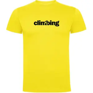 Kruskis Word Climbing T-shirt Met Korte Mouwen Geel