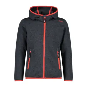 Cmp 3h19825 Fleece Met Kap Zwart