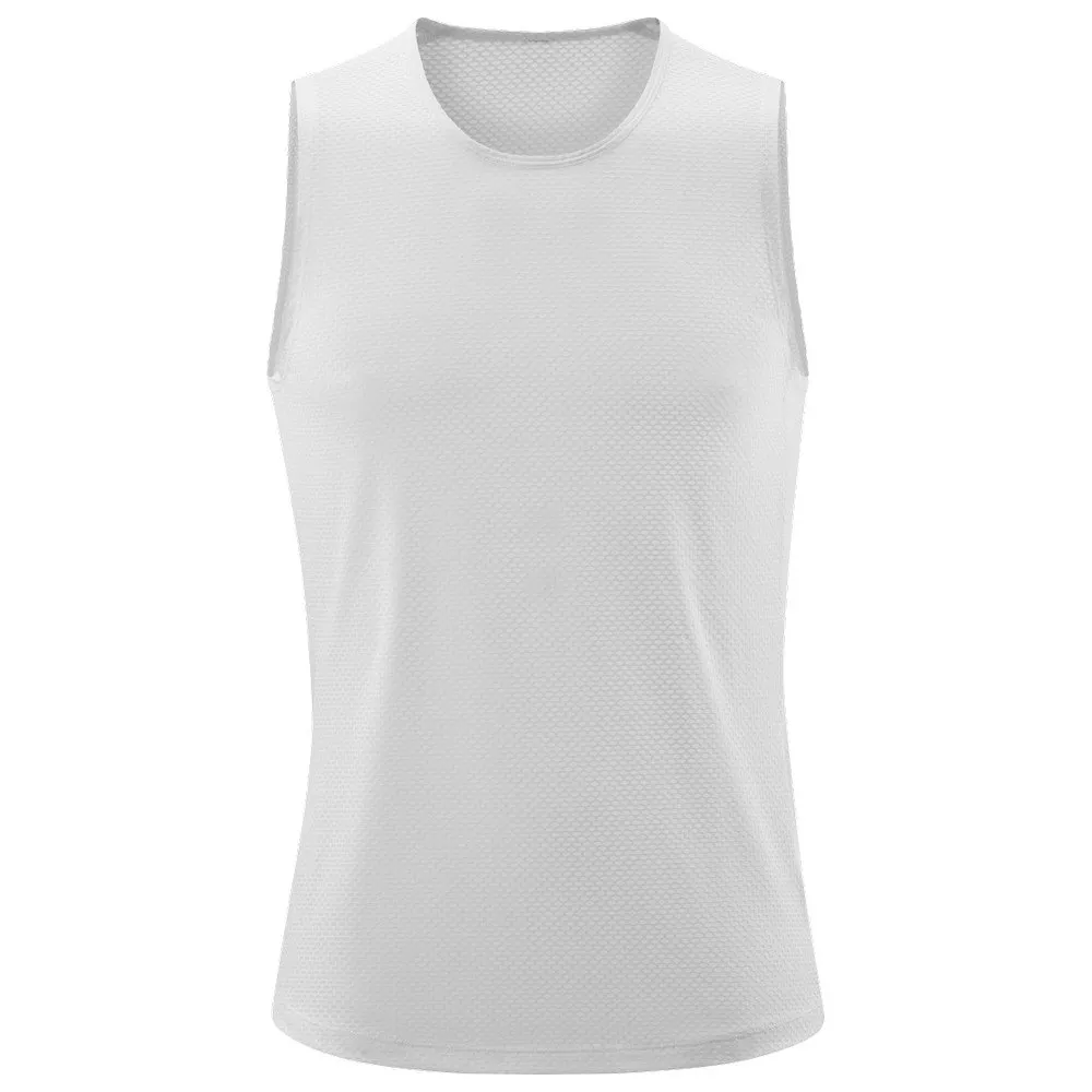 Cube Mesh Mouwloos Basislaag Wit