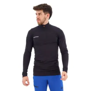 Mammut Trift Half Rits Lange Mouw T-shirt Zwart