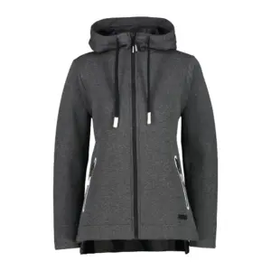 Cmp Fix Hood Full Zip 31m3766 Sweatshirt Asphalt Melange