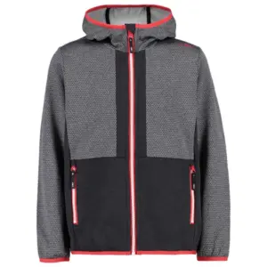 Cmp Fix Hood 31h1924 Fleece Met Kap Zwart