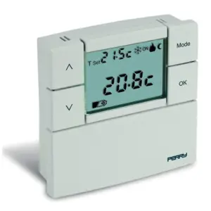 Perry Zefiro Digital Slimme Thermostaat 84×84 Mm Wit
