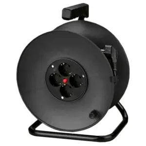 Edm Thermal Protector 4 Plugs 25 M Kabelhaspel Zwart