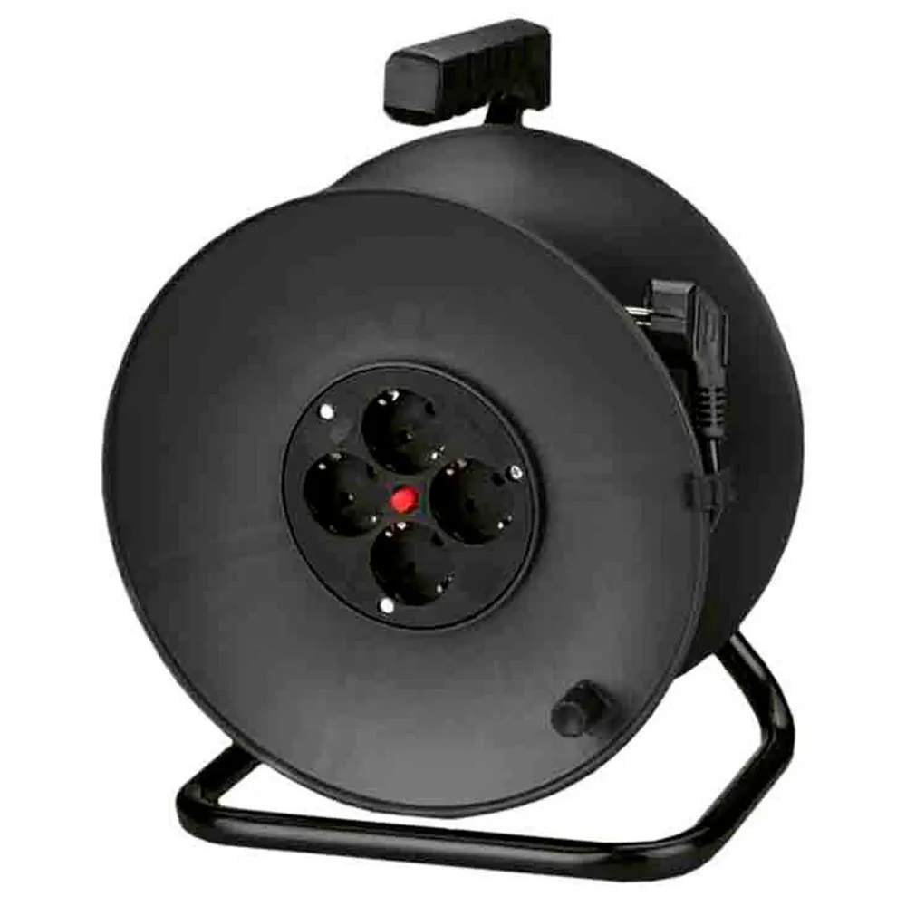 Edm Thermal Protector 4 Plugs 25 M Kabelhaspel Zwart